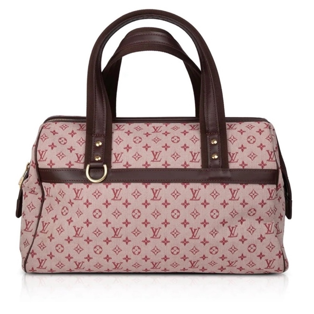 Louis Vuitton Brown and Red Monogram Handbag